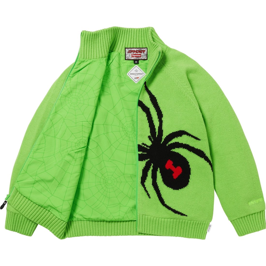 Details on Supreme  Spyder WINDSTOPPER Zip Up Sweater Green from fall winter
                                                    2024 (Price is $348)