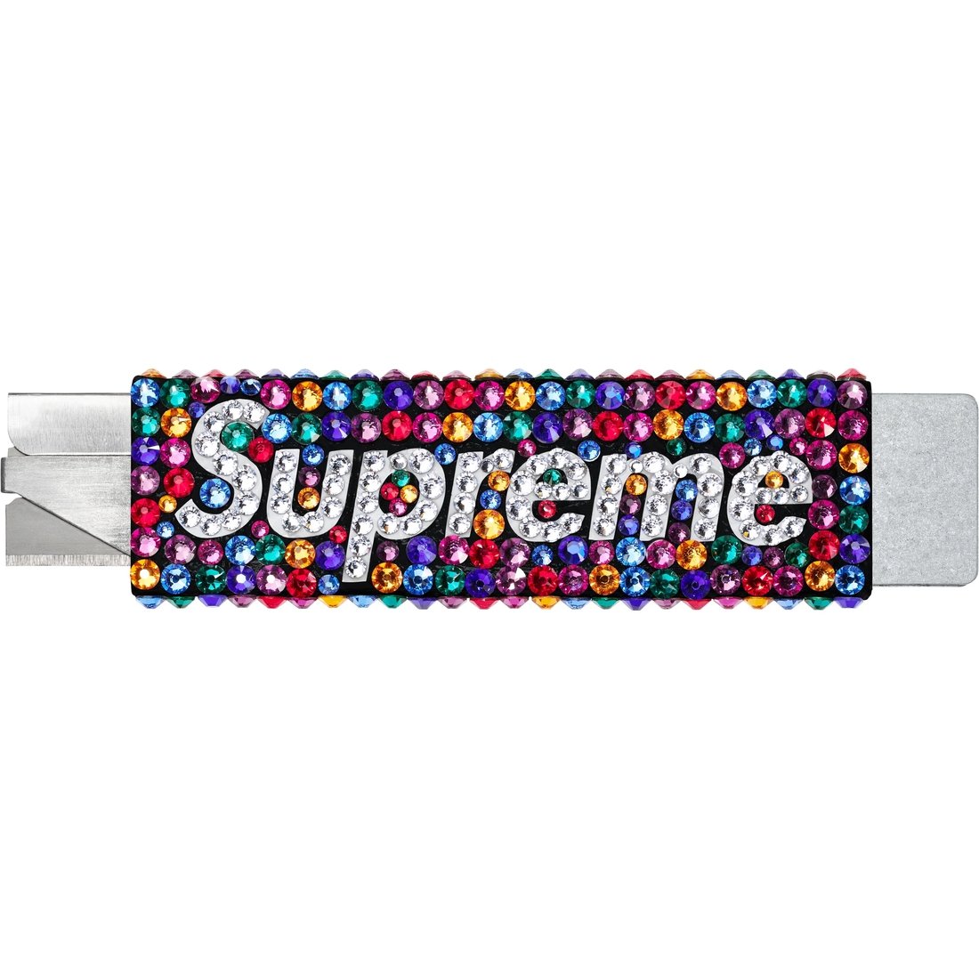 Details on Supreme Swarovski Crystal Box Cutter Multicolor from fall winter
                                                    2024 (Price is $288)