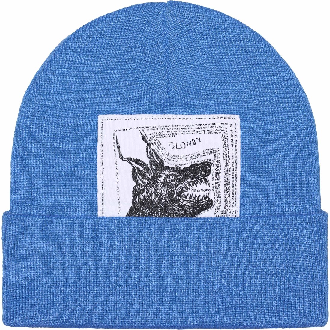 Details on Supreme The North Face Beanie Blue from fall winter
                                                    2024 (Price is $44)