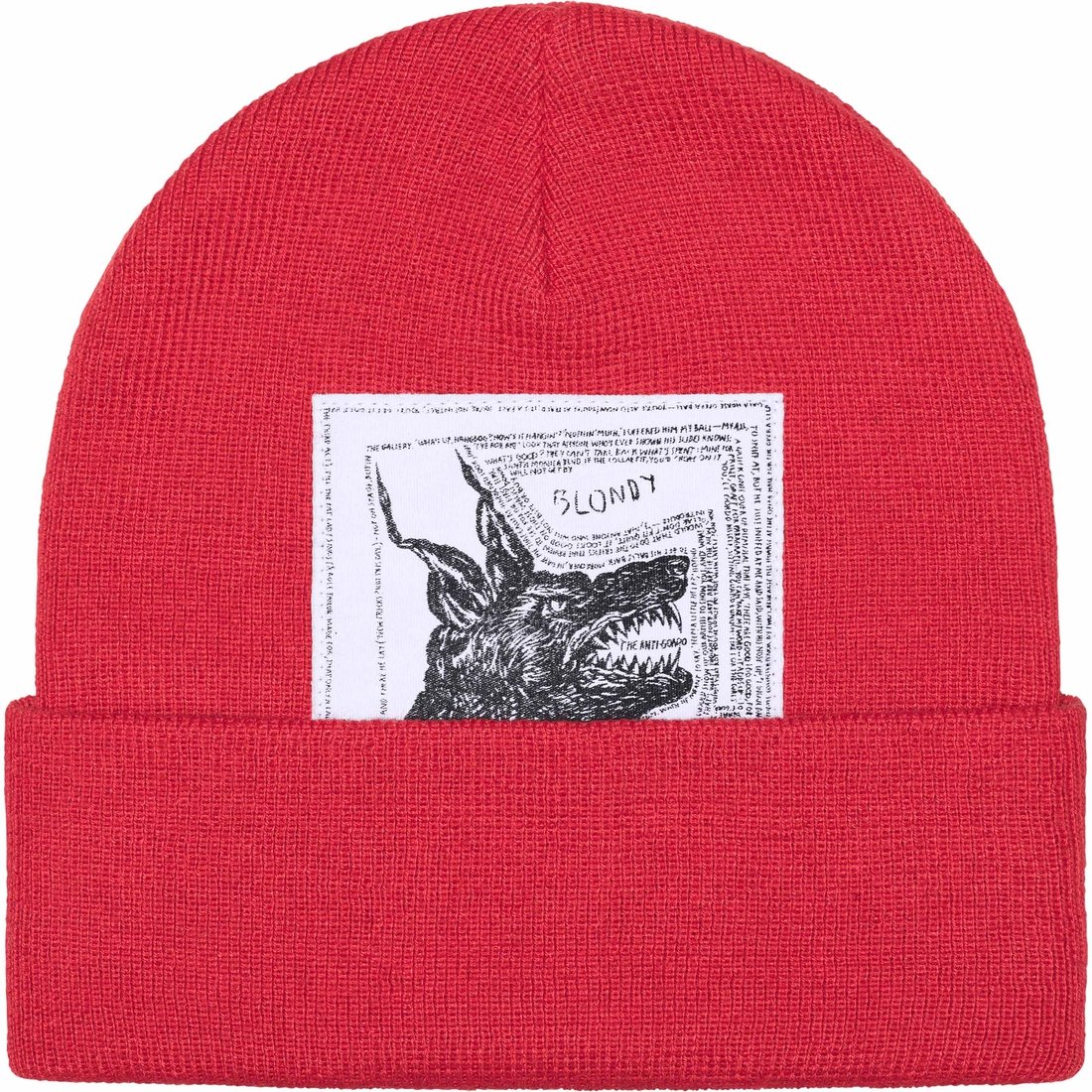 Details on Supreme The North Face Beanie Red from fall winter
                                                    2024 (Price is $44)