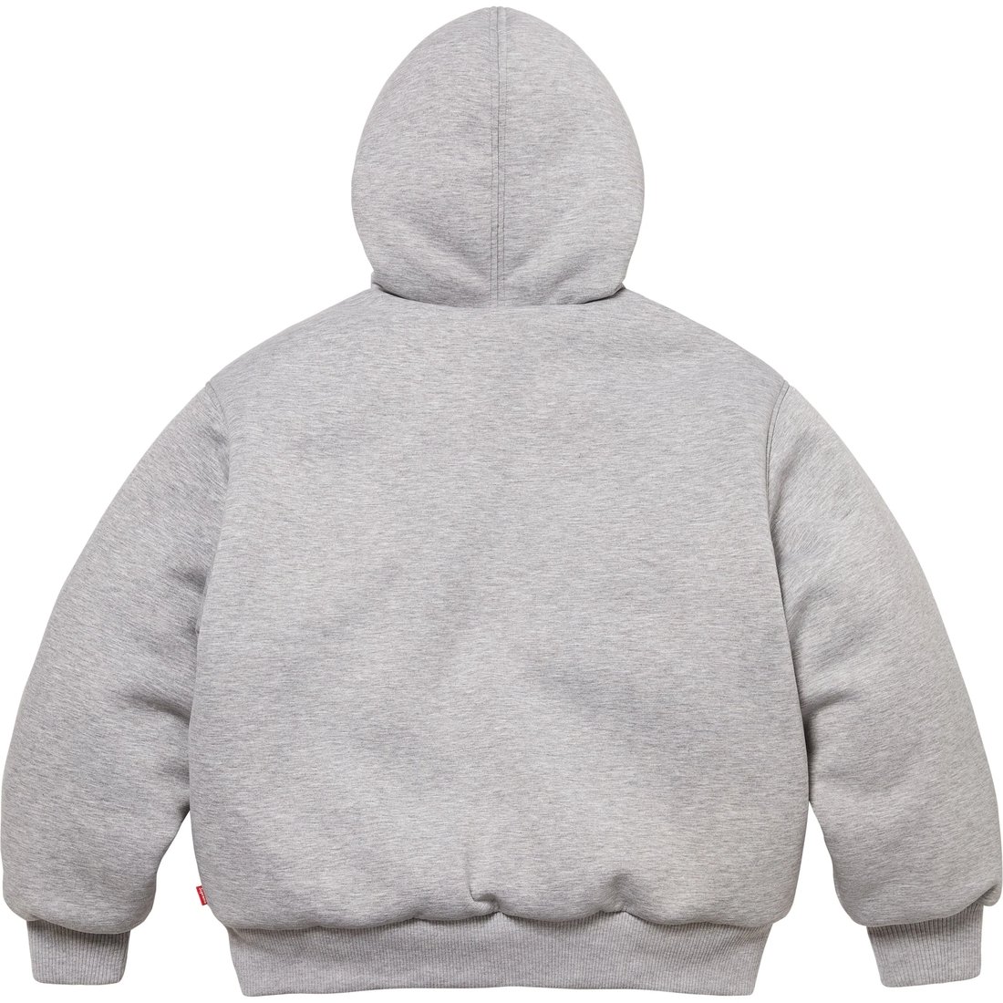 Details on Supreme The North Face Down Zip Up Hooded Sweatshirt Heather Grey from fall winter
                                                    2024 (Price is $298)