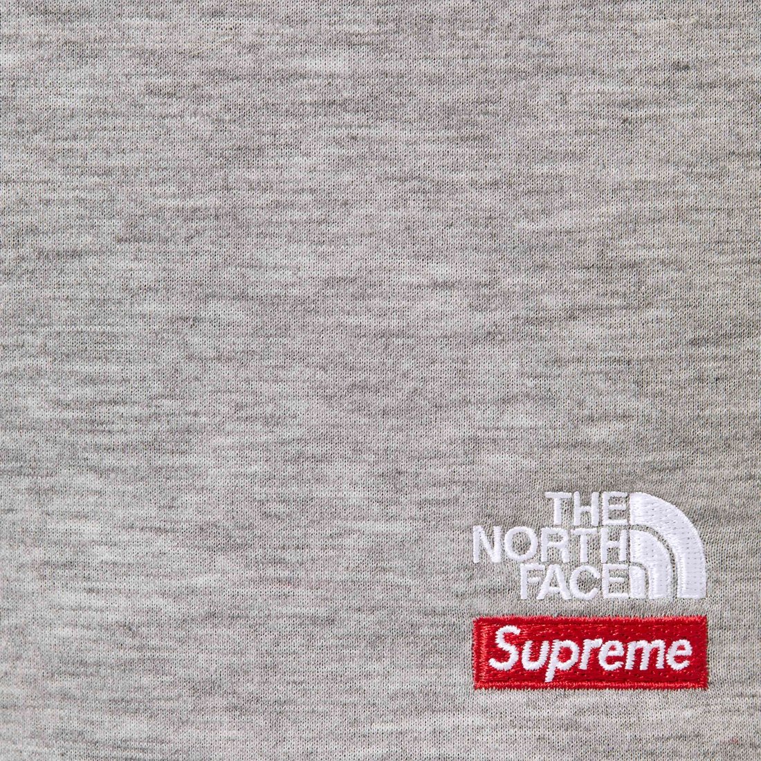 Details on Supreme The North Face Down Zip Up Hooded Sweatshirt Heather Grey from fall winter
                                                    2024 (Price is $298)