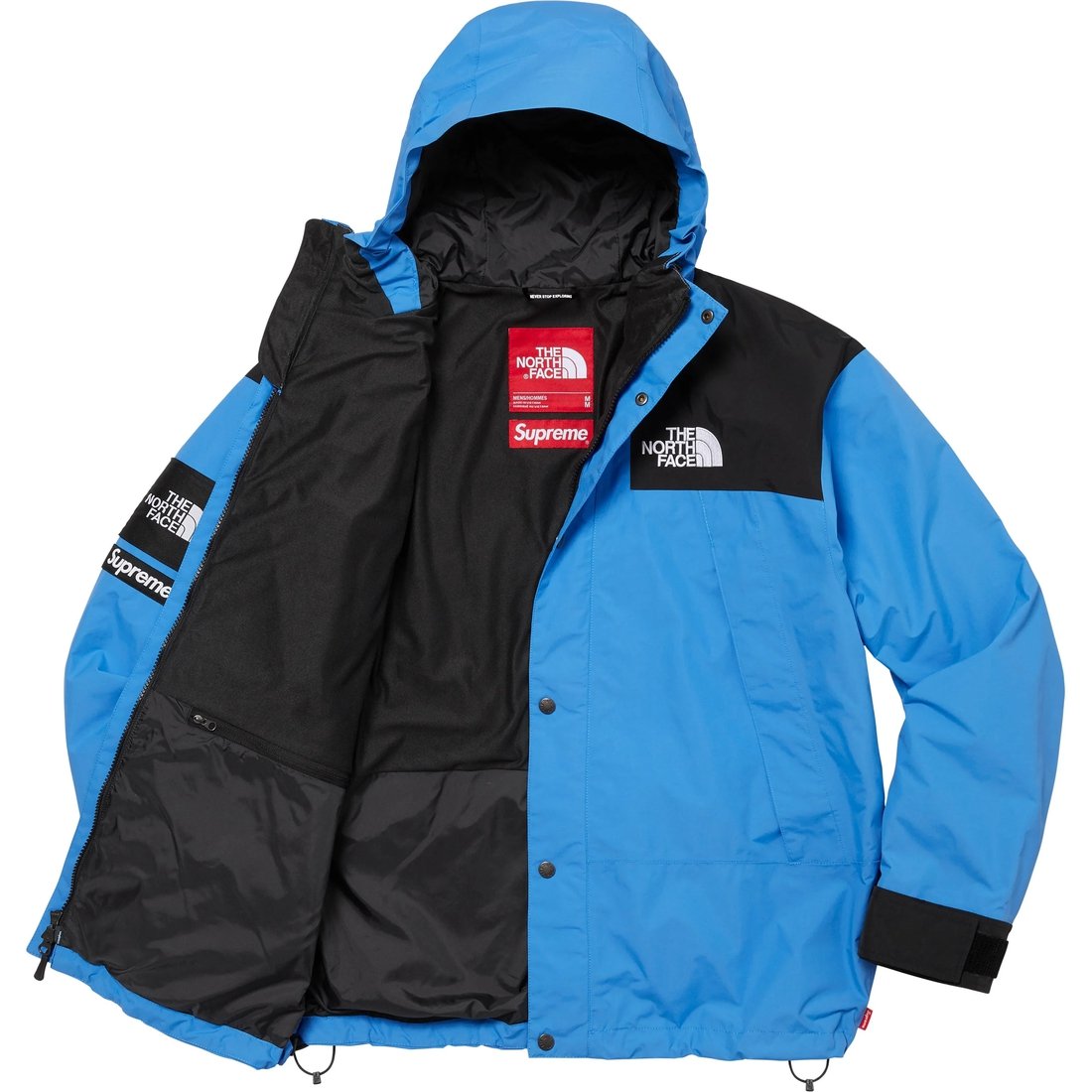 Details on Supreme The North Face Mountain Jacket Blue from fall winter
                                                    2024 (Price is $438)