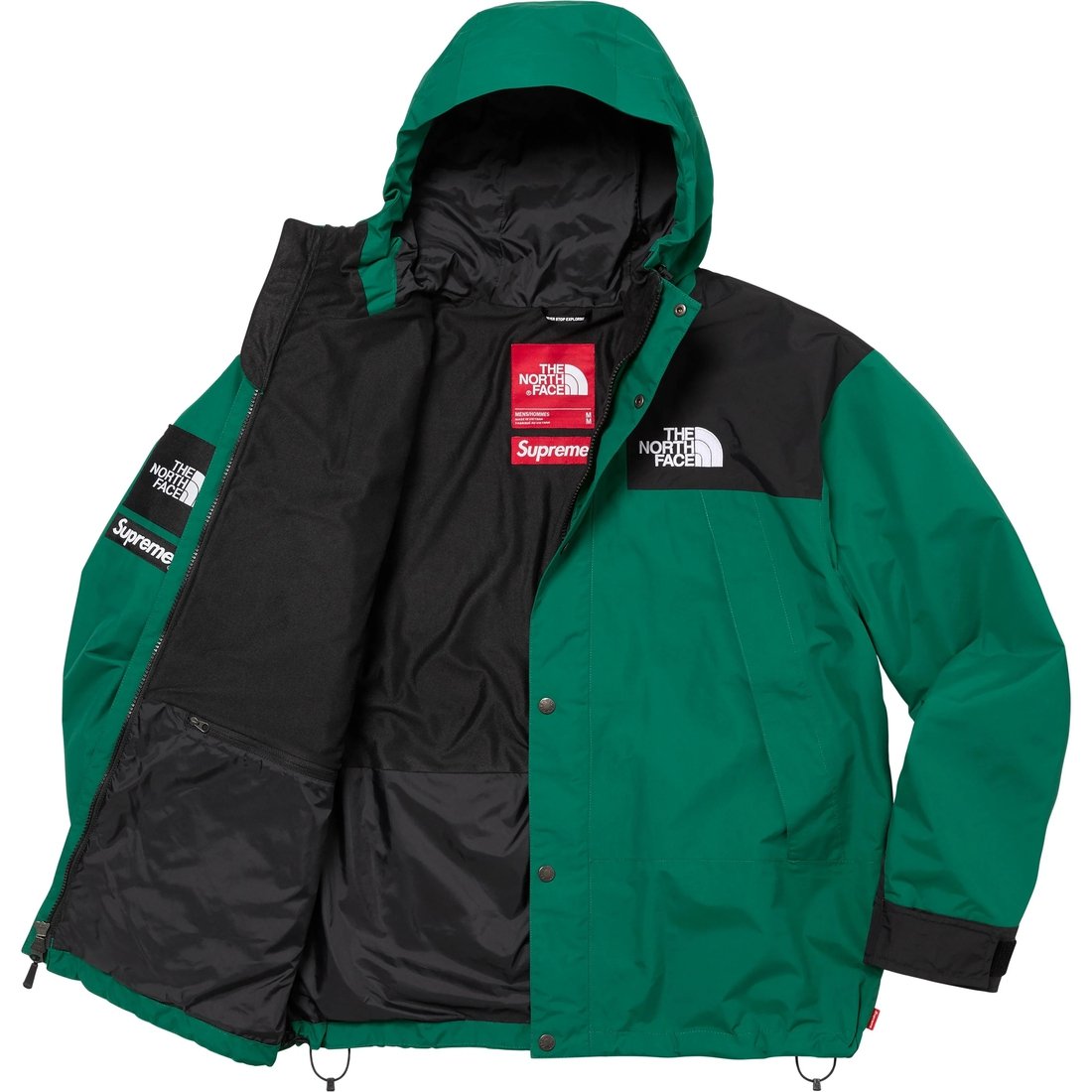 Details on Supreme The North Face Mountain Jacket Green from fall winter
                                                    2024 (Price is $438)