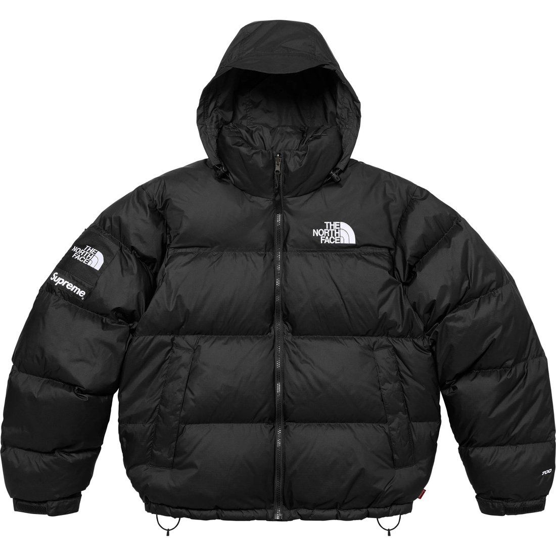 Details on Supreme The North Face Nuptse Jacket Black from fall winter
                                                    2024 (Price is $438)