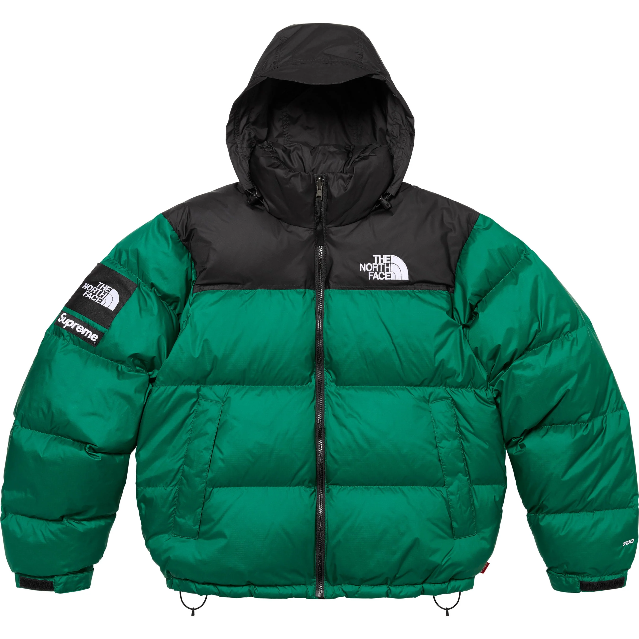 North face nuptse green black hotsell