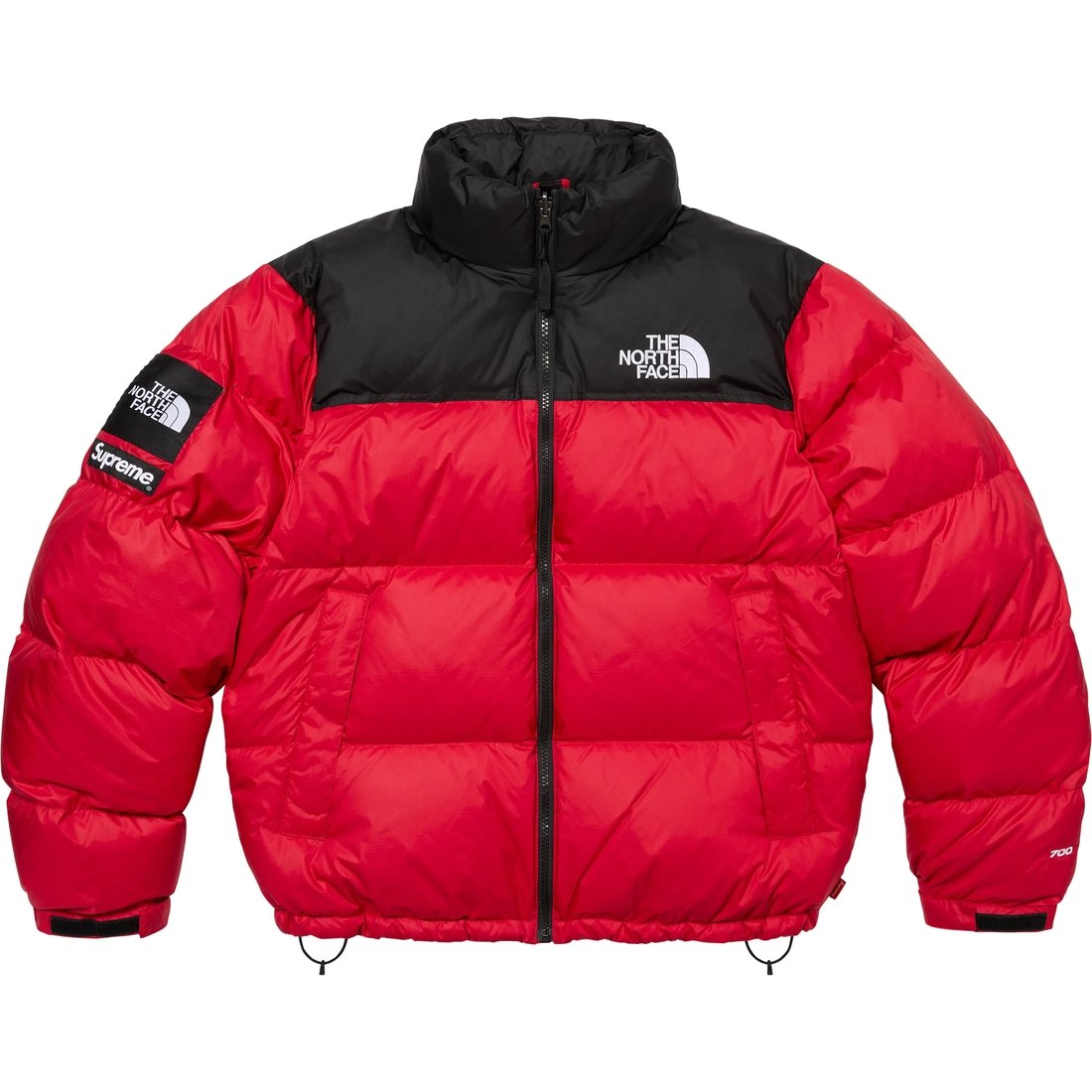 Details on Supreme The North Face Nuptse Jacket Red from fall winter
                                                    2024 (Price is $438)