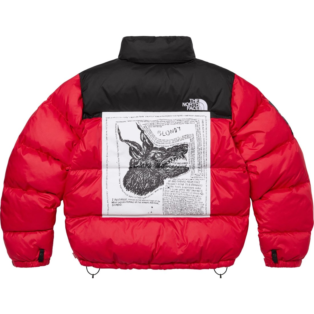 Details on Supreme The North Face Nuptse Jacket Red from fall winter
                                                    2024 (Price is $438)