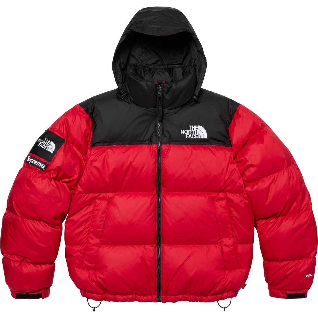 Details on Supreme The North Face Nuptse Jacket Red from fall winter
                                                    2024 (Price is $438)