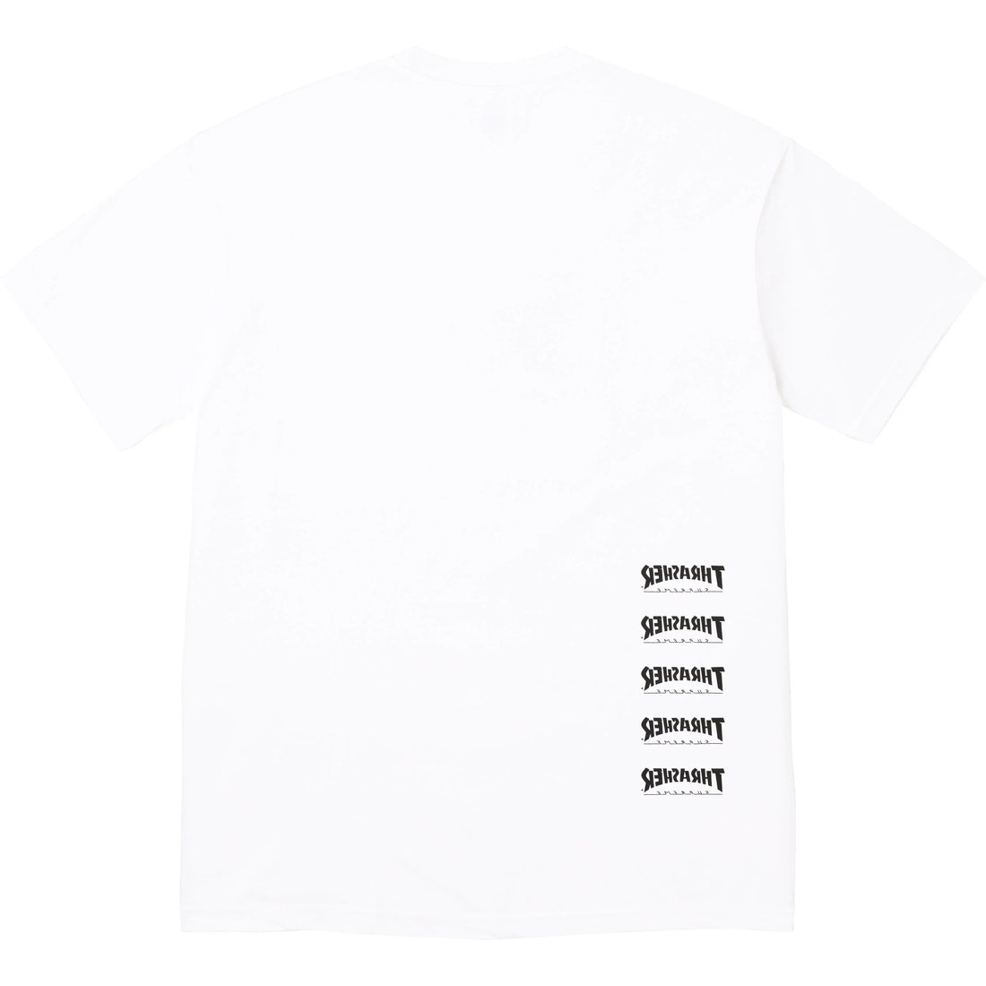 Details on Supreme Thrasher Back Tail Tee White from fall winter
                                                    2024 (Price is $44)