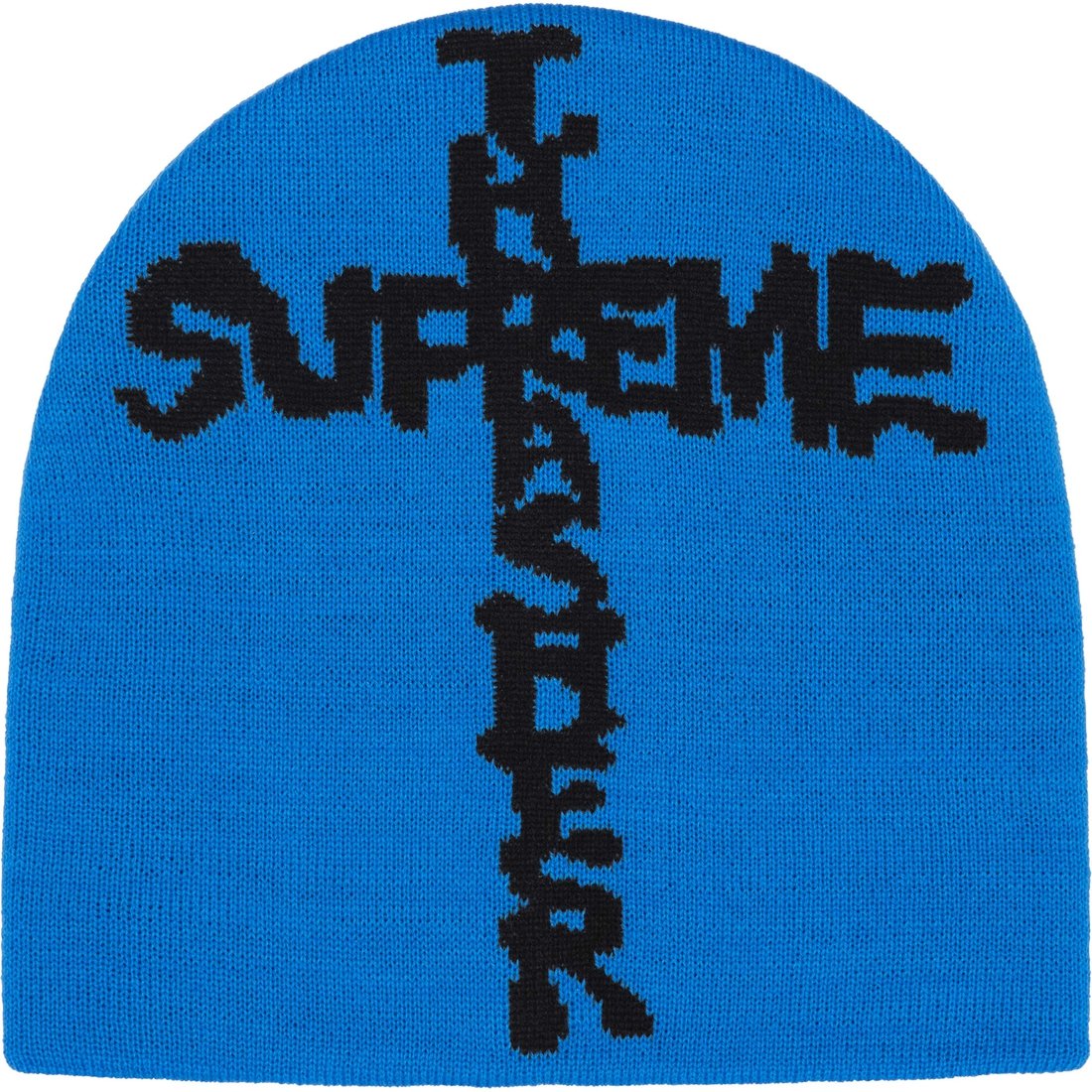 Details on Supreme Thrasher Beanie Bright Blue from fall winter
                                                    2024 (Price is $44)