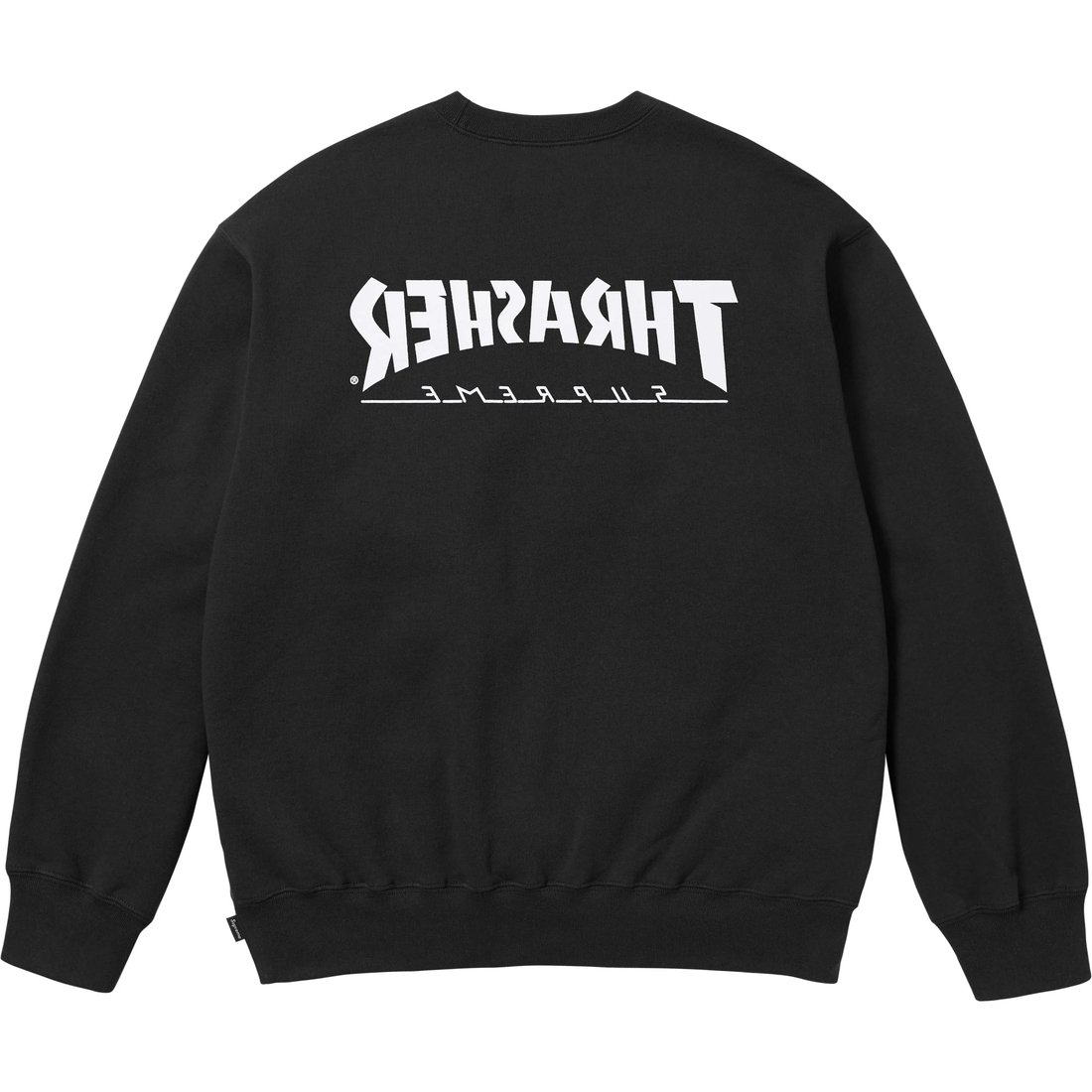 Details on Supreme Thrasher Crewneck Black from fall winter
                                                    2024 (Price is $158)