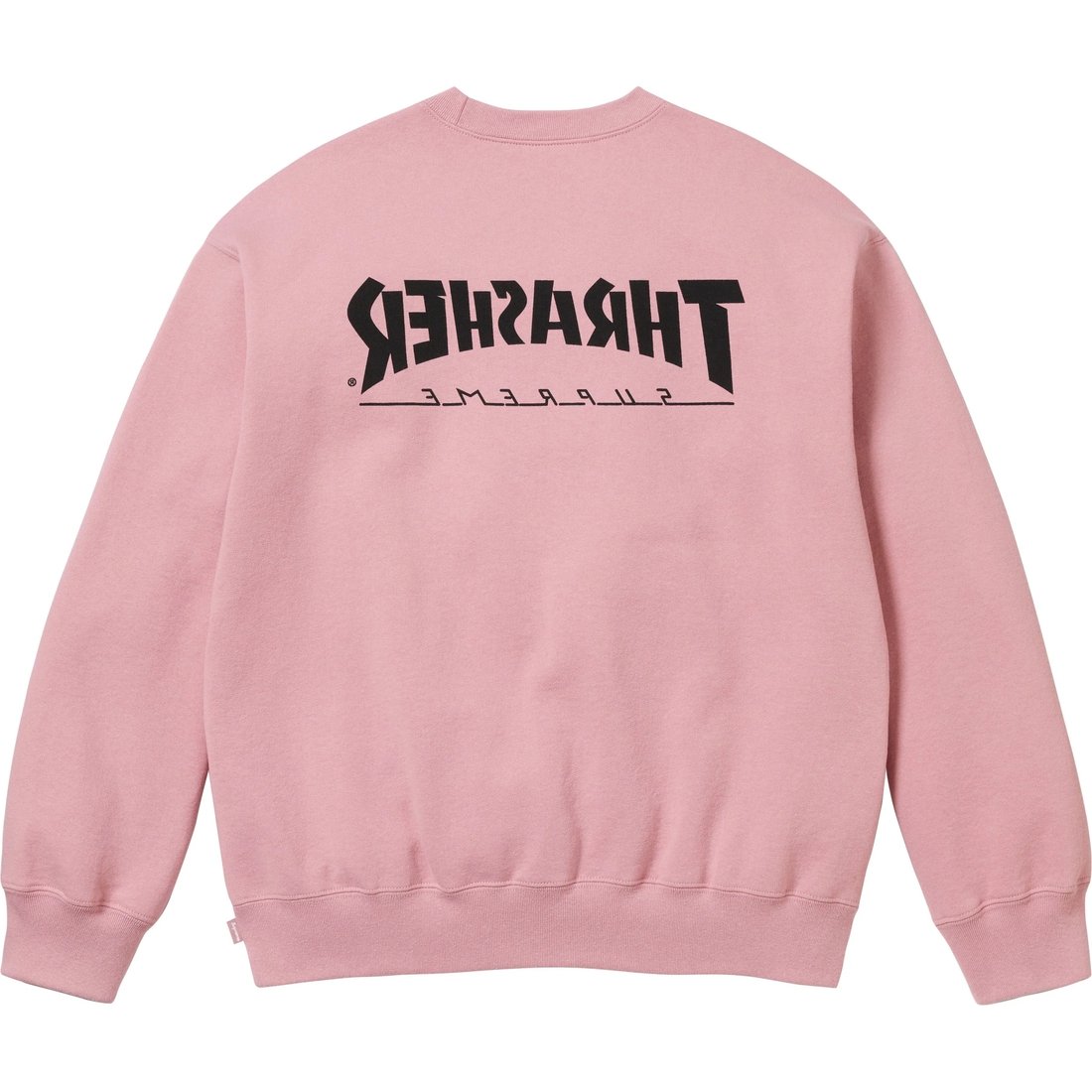 Details on Supreme Thrasher Crewneck Dusty Rose from fall winter
                                                    2024 (Price is $158)