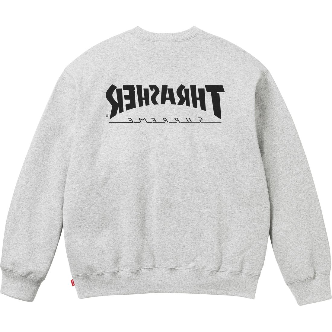 Details on Supreme Thrasher Crewneck Heather Grey from fall winter
                                                    2024 (Price is $158)