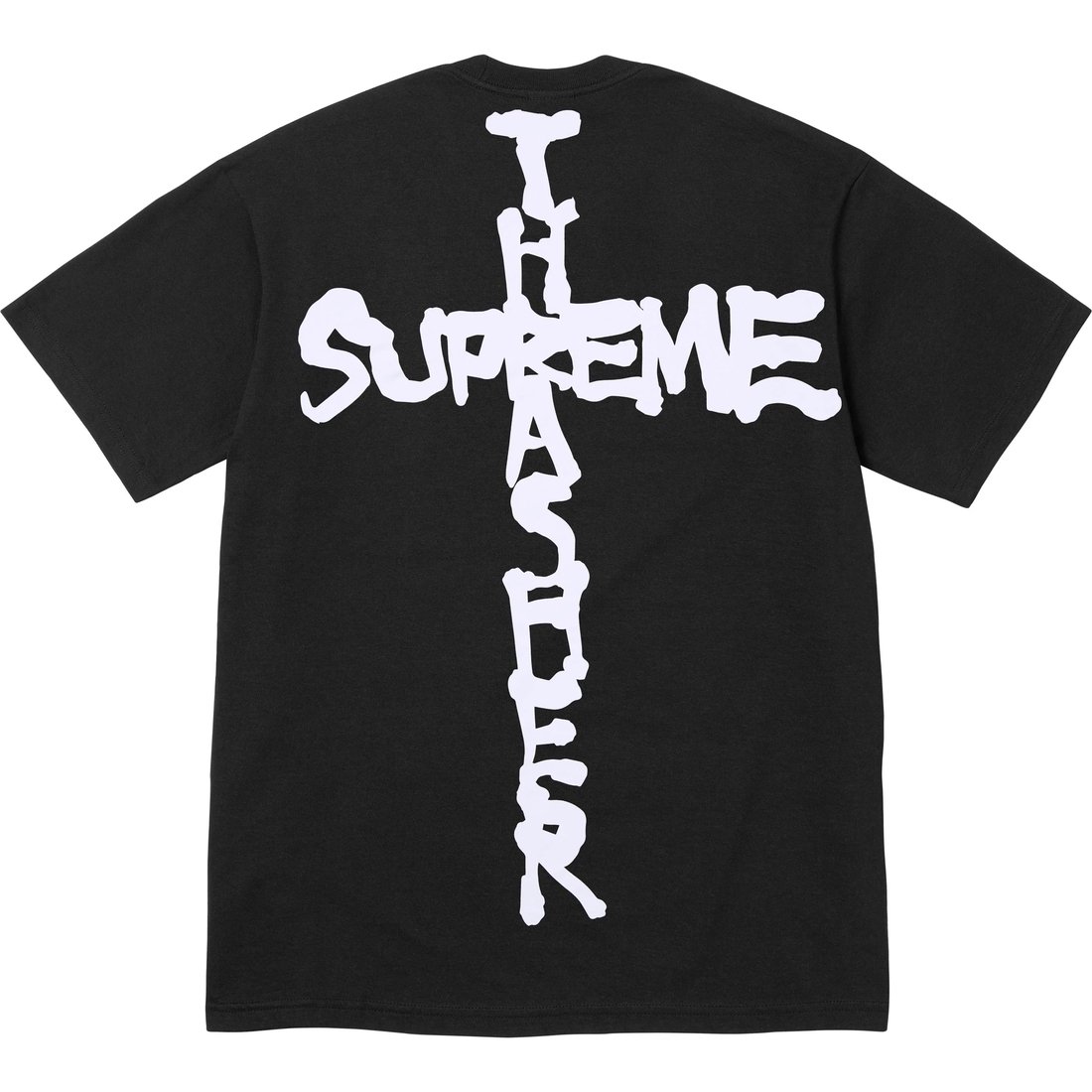 Details on Supreme Thrasher Cross Tee Black from fall winter
                                                    2024 (Price is $44)