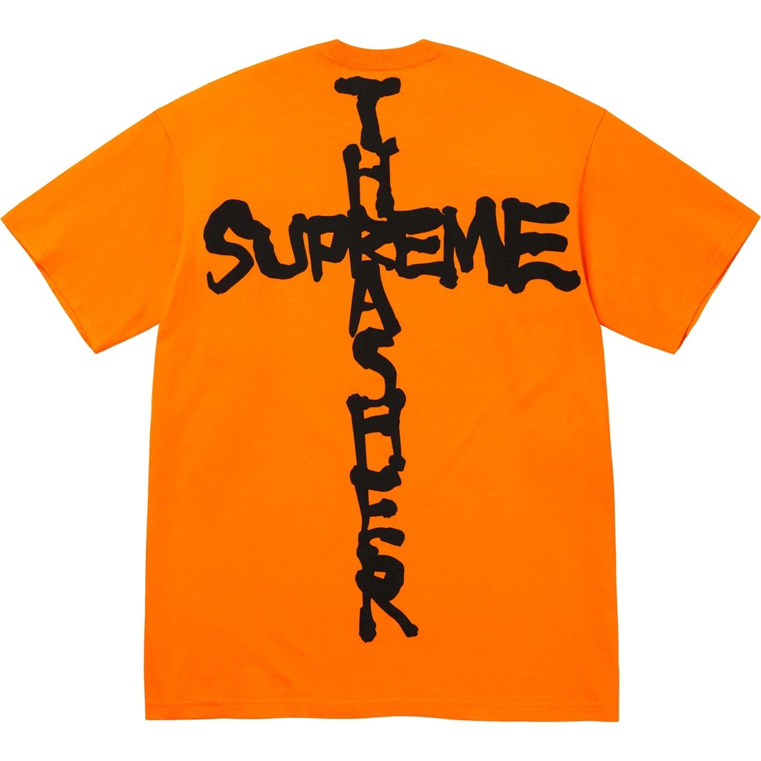 Details on Supreme Thrasher Cross Tee Orange from fall winter
                                                    2024 (Price is $44)