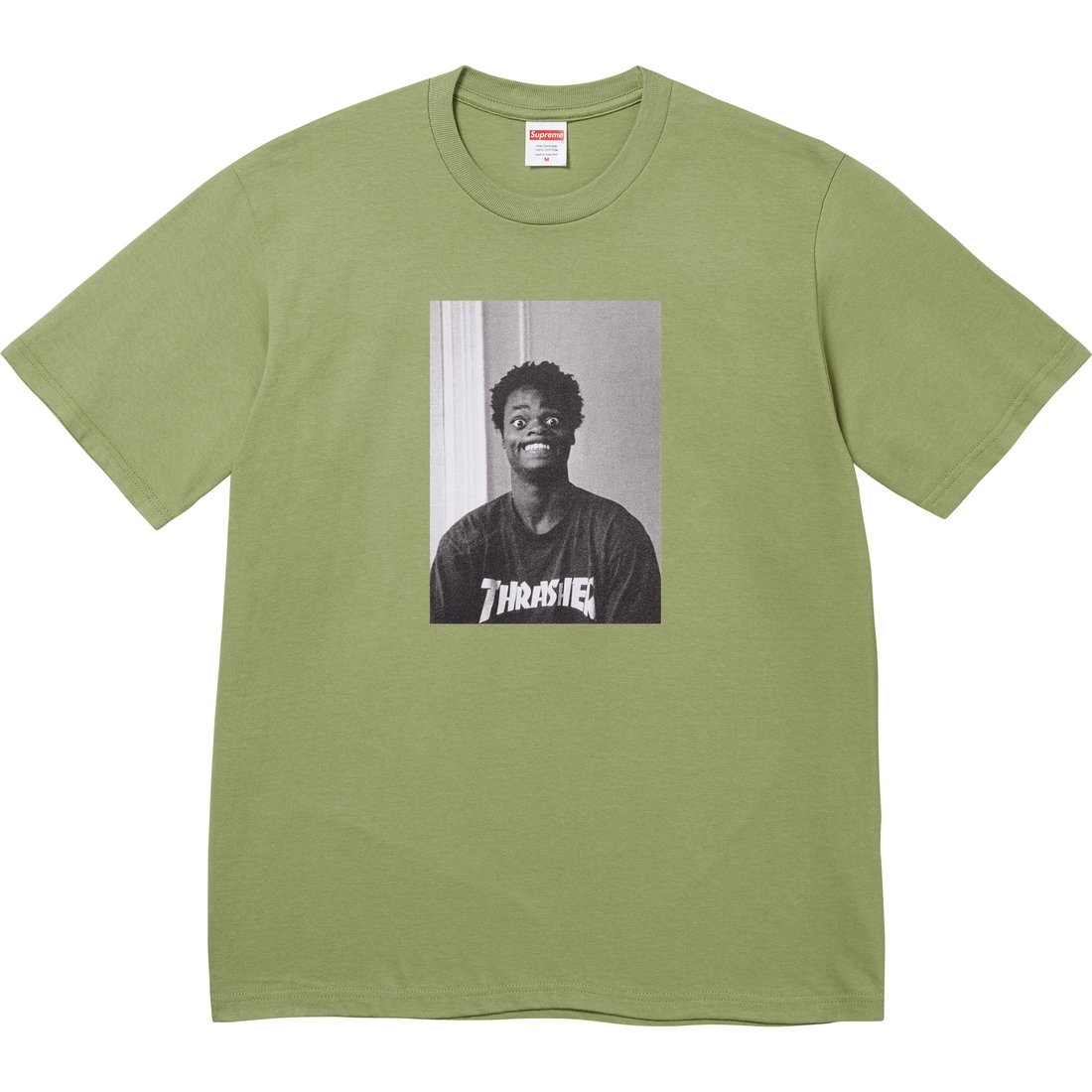 Details on Supreme Thrasher Harold Tee Moss from fall winter
                                                    2024 (Price is $48)