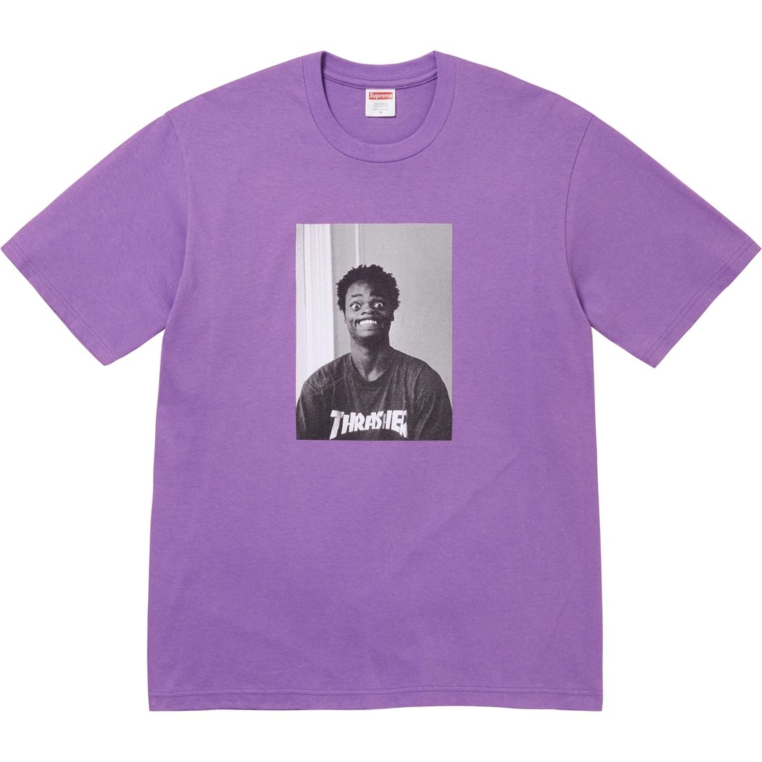 Details on Supreme Thrasher Harold Tee Purple from fall winter
                                                    2024 (Price is $48)