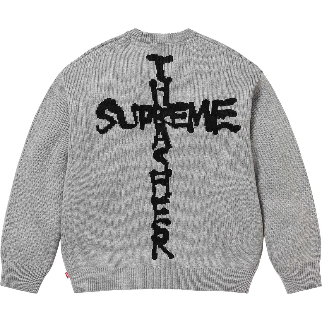 Details on Supreme Thrasher Sweater Heather Grey from fall winter
                                                    2024 (Price is $168)