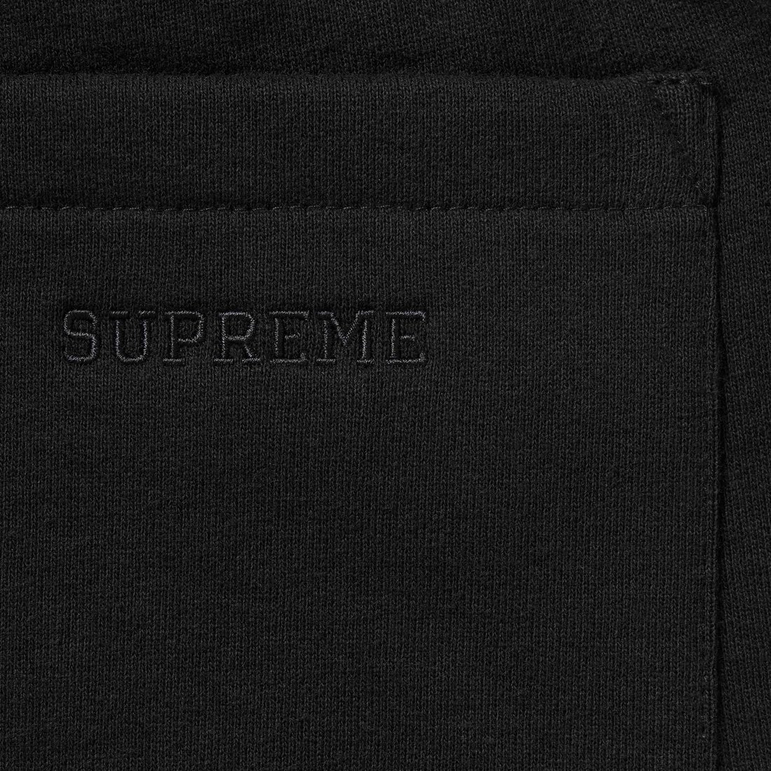 Details on Supreme Thrasher Sweatpant Black from fall winter
                                                    2024 (Price is $158)