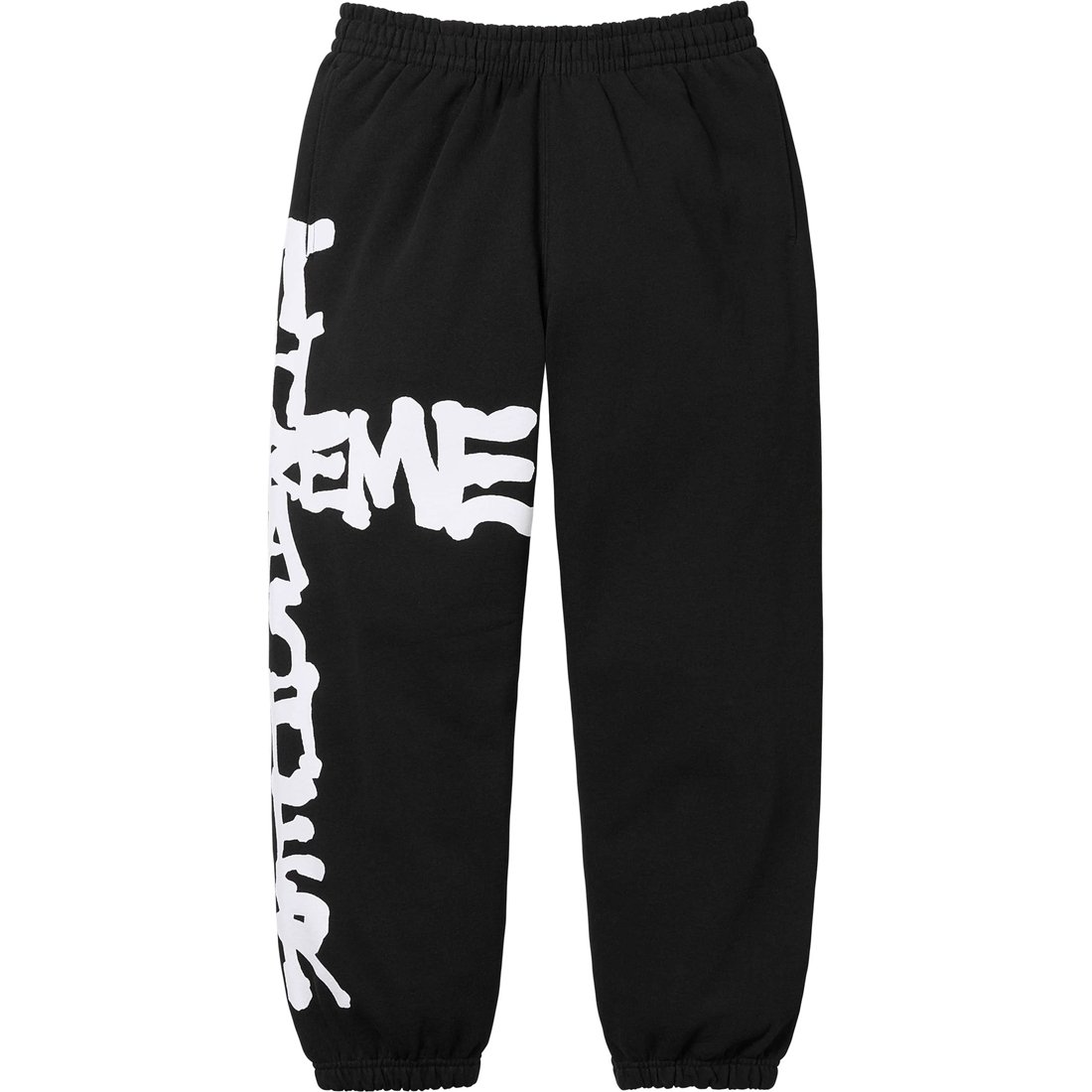 Details on Supreme Thrasher Sweatpant Black from fall winter
                                                    2024 (Price is $158)