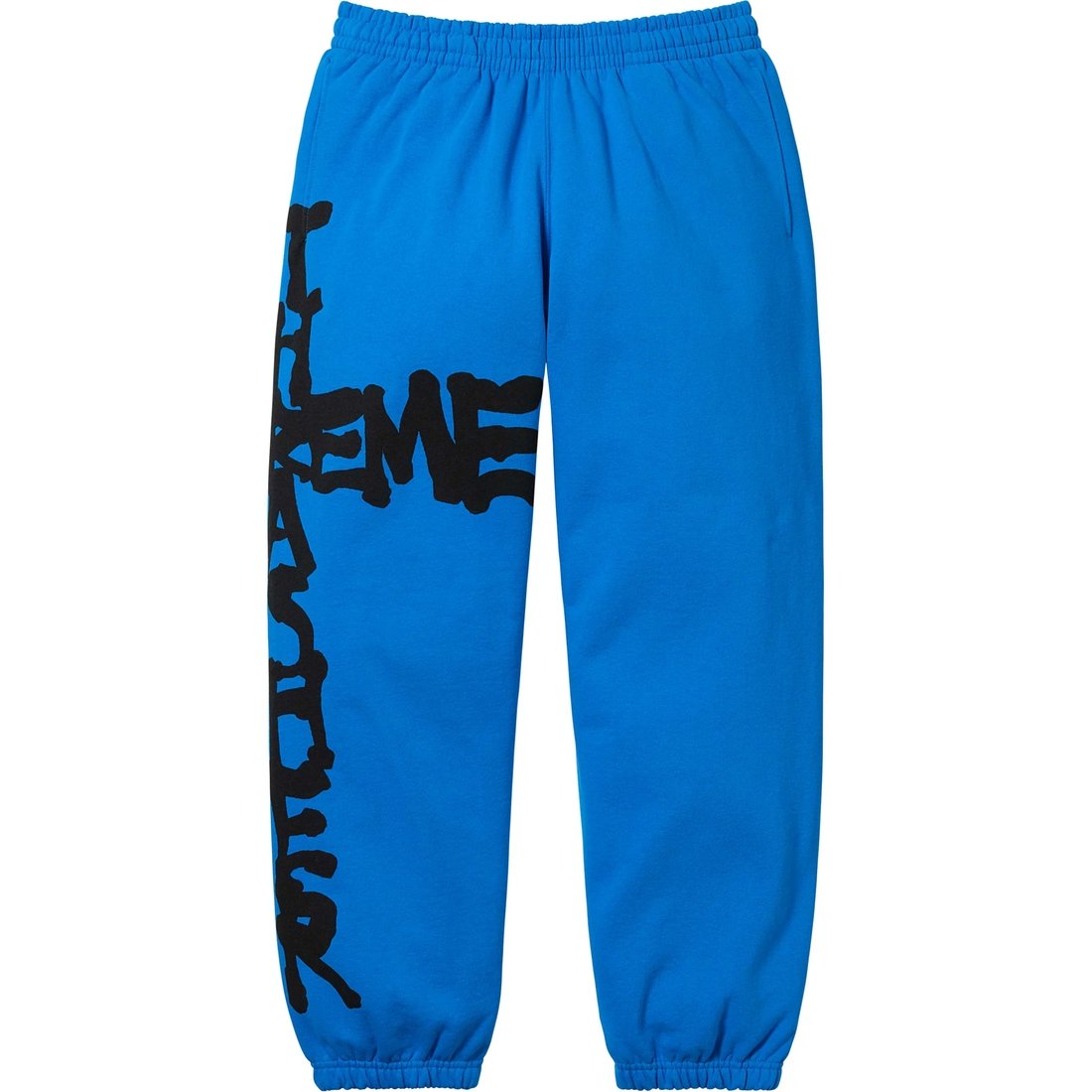 Details on Supreme Thrasher Sweatpant Bright Blue from fall winter
                                                    2024 (Price is $158)