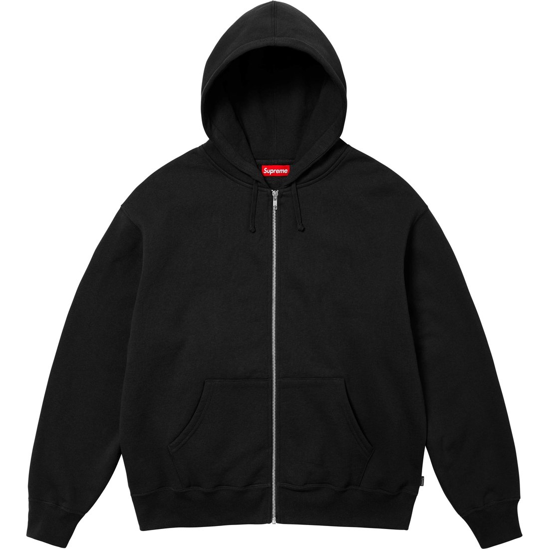 Details on Supreme Thrasher Zip Up Hooded Sweatshirt Black from fall winter
                                                    2024 (Price is $178)