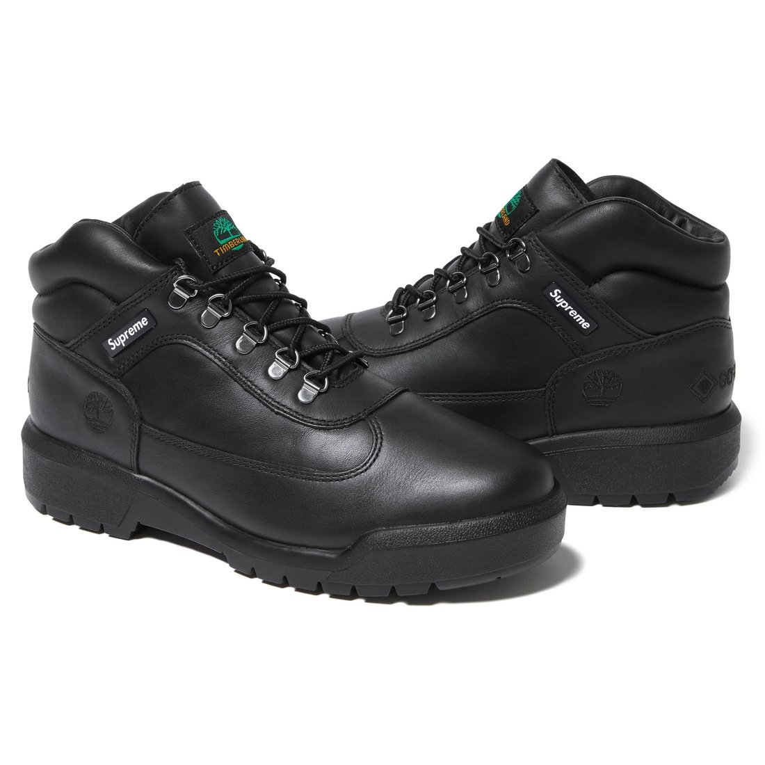 Details on Supreme Timberland Field Boot Black from fall winter
                                                    2024 (Price is $218)