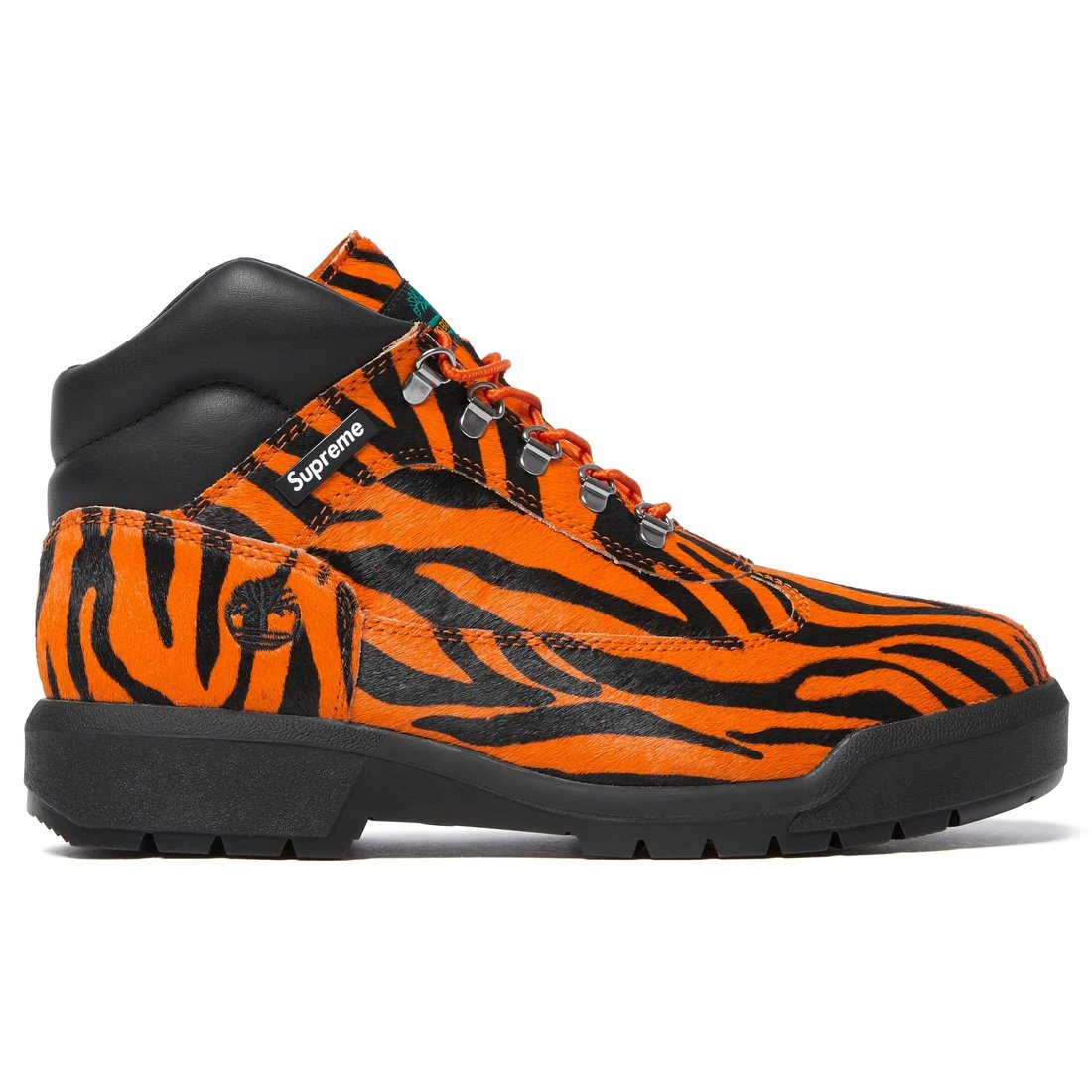 Details on Supreme Timberland Field Boot Tiger from fall winter
                                                    2024 (Price is $218)