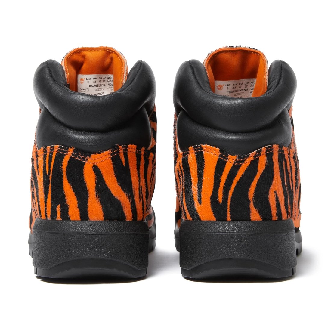 Details on Supreme Timberland Field Boot Tiger from fall winter
                                                    2024 (Price is $218)