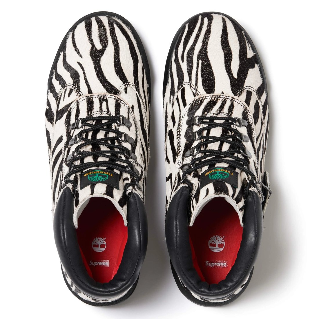 Details on Supreme Timberland Field Boot Zebra from fall winter
                                                    2024 (Price is $218)