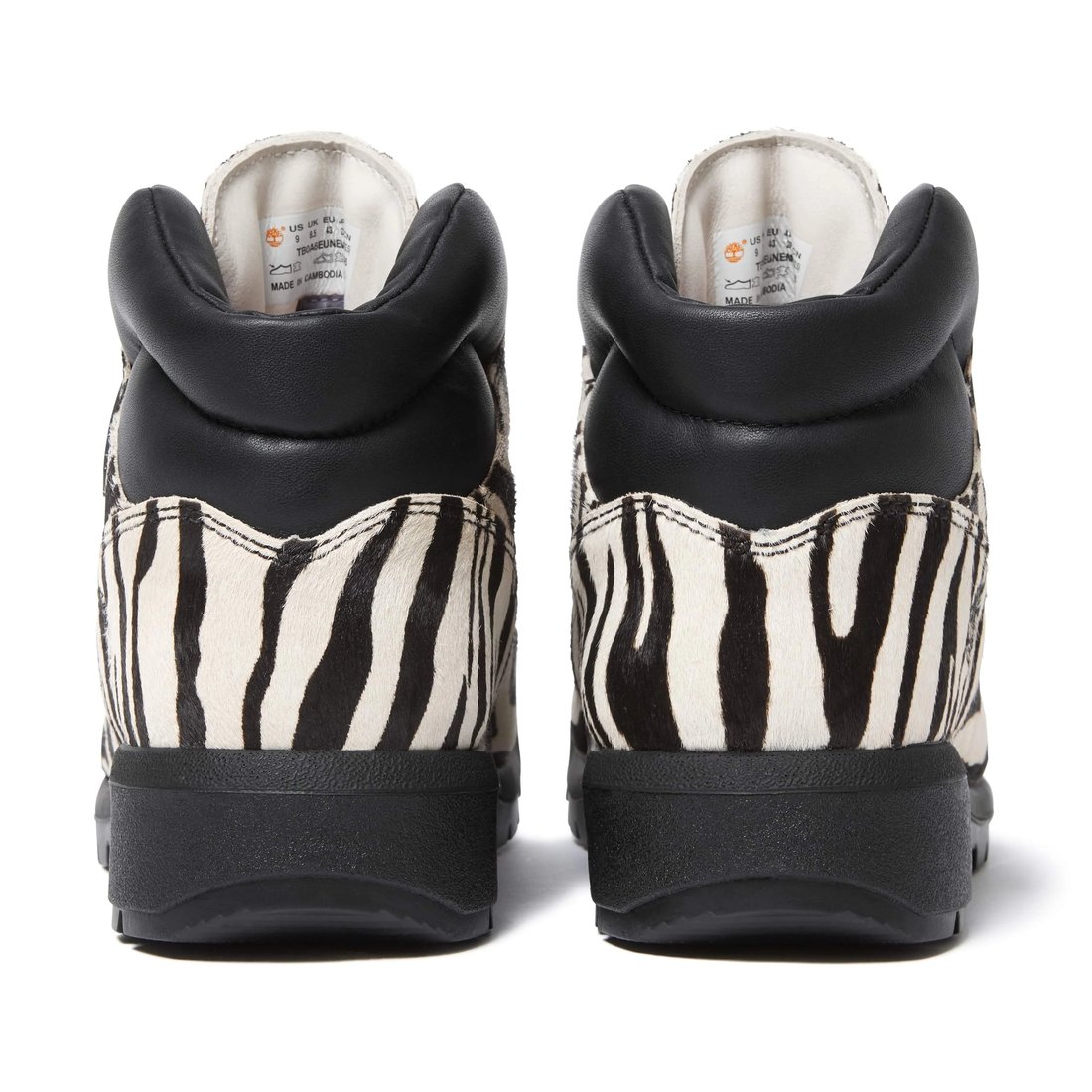 Details on Supreme Timberland Field Boot Zebra from fall winter
                                                    2024 (Price is $218)