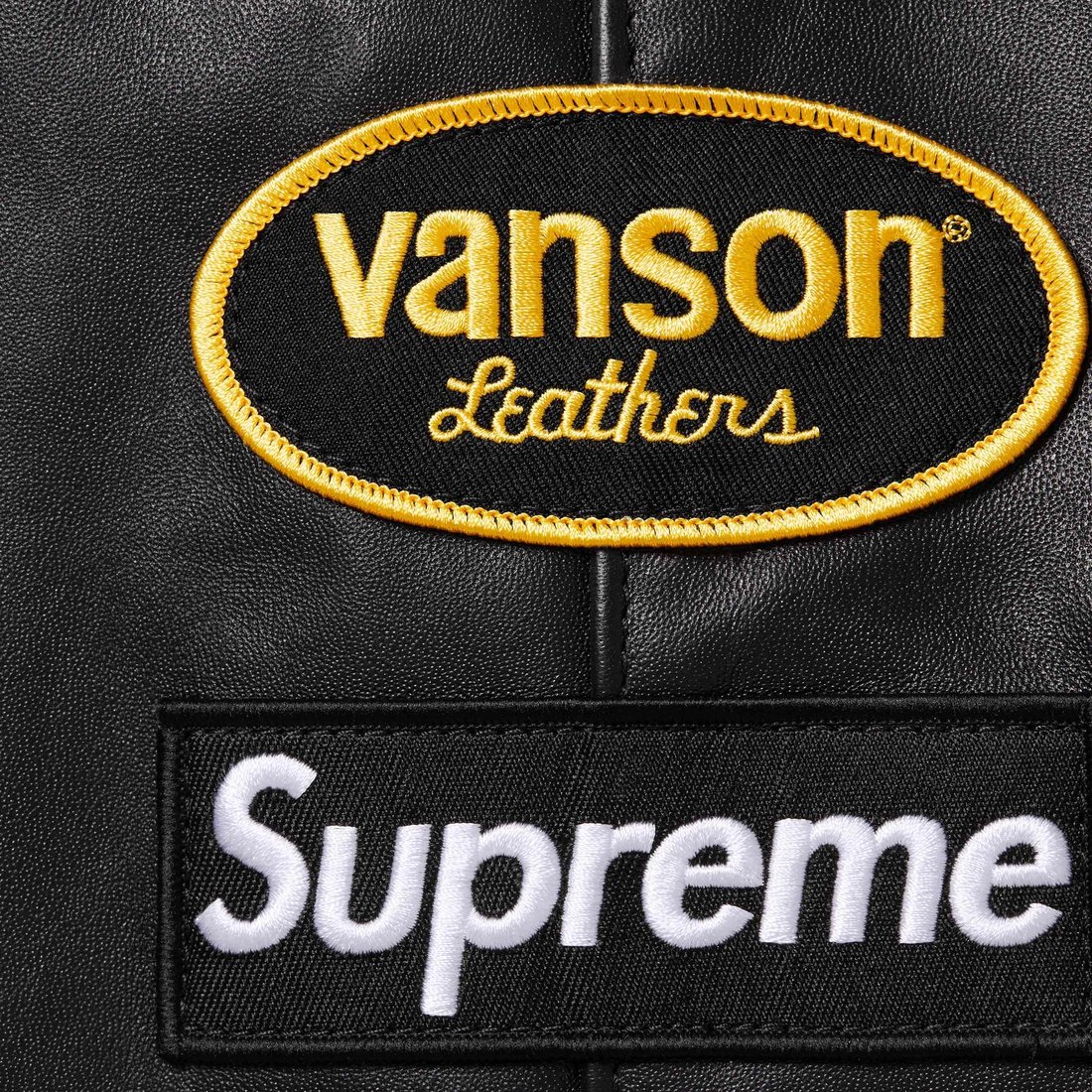 Details on Supreme Vanson Leathers Hooded Work Jacket Black from fall winter
                                                    2024 (Price is $1198)