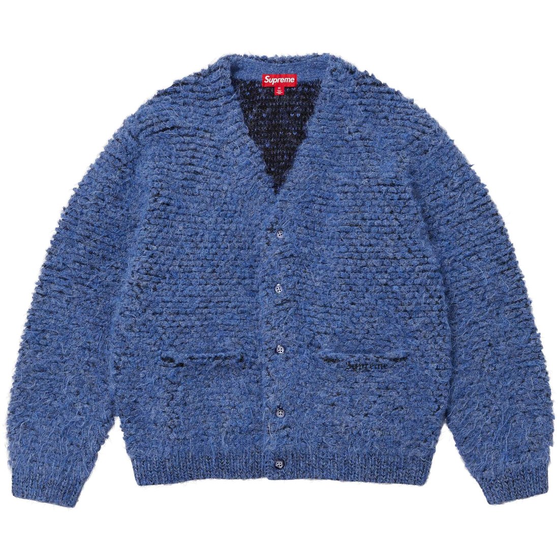 Details on Textured Knotted Cardigan Blue from fall winter
                                                    2024 (Price is $178)