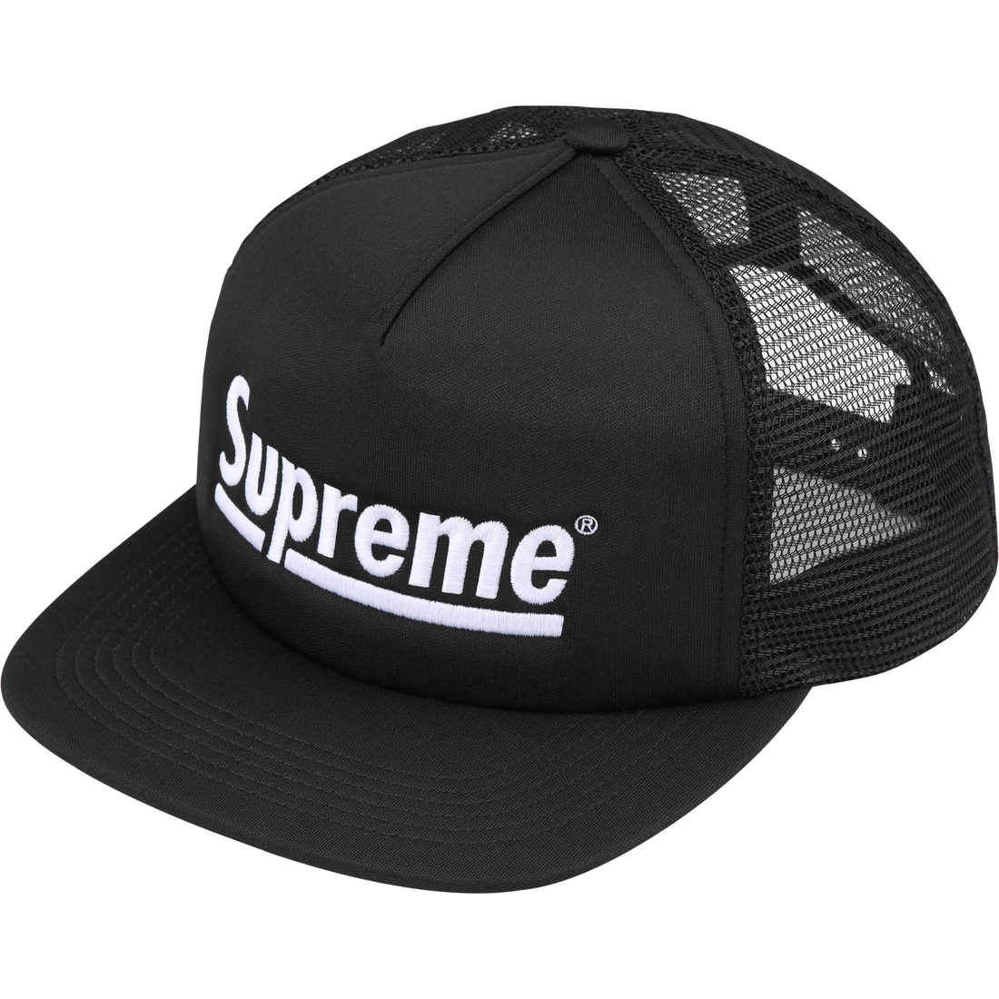 Details on Underline Mesh Back 5-Panel Black from fall winter
                                                    2024 (Price is $48)