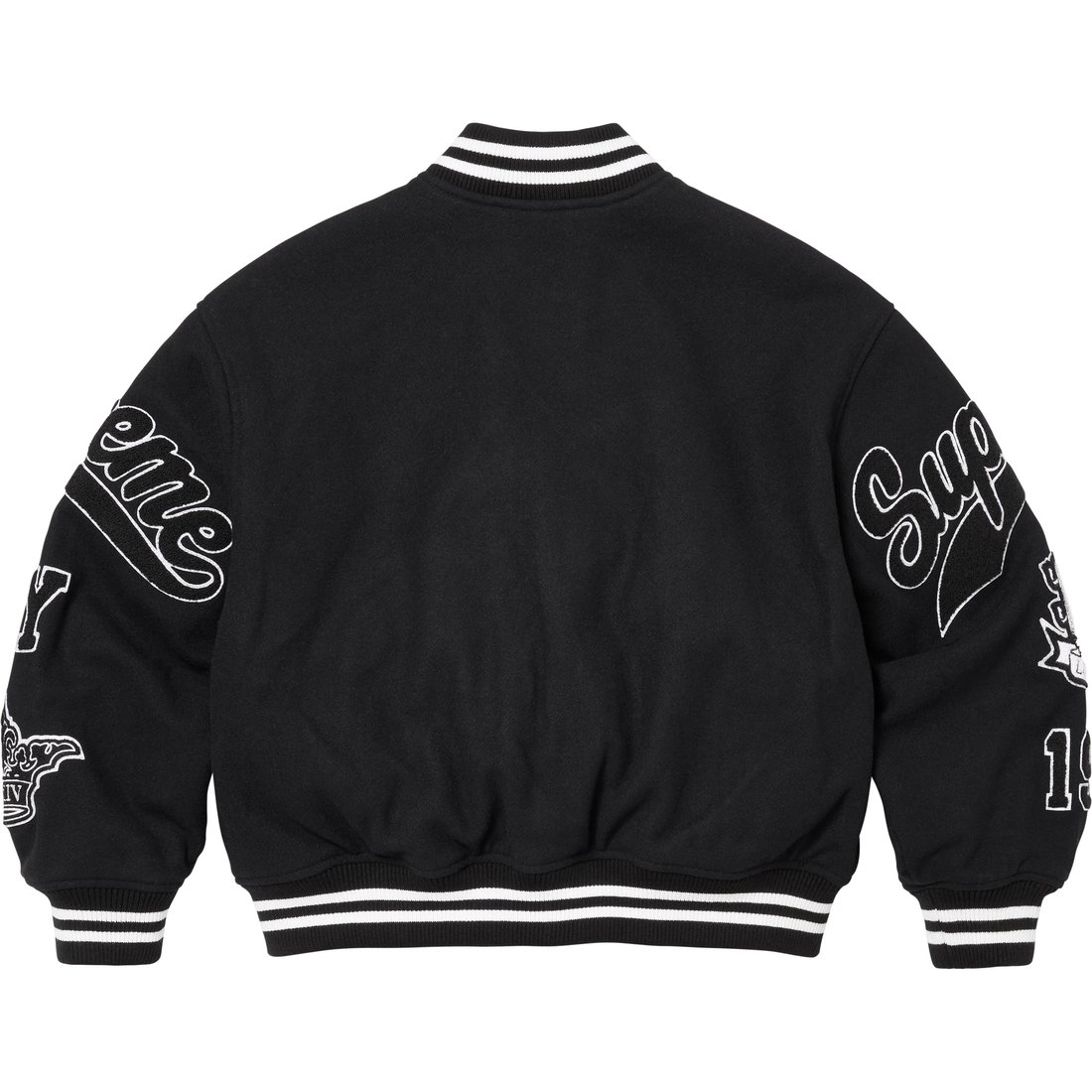 Details on Veritas Varsity Jacket Black from fall winter
                                                    2024 (Price is $498)