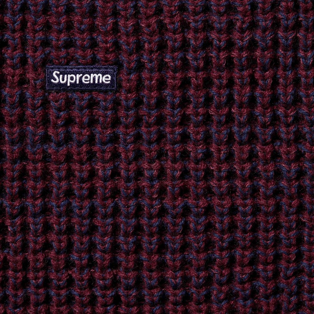 Details on Waffle Small Box Sweater Burgundy Mélange from fall winter
                                                    2024 (Price is $148)