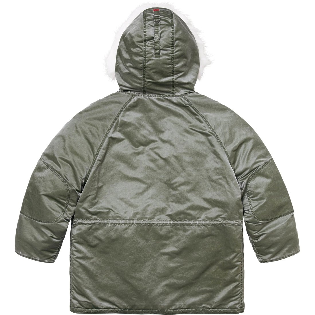 Details on Washed Flight Satin N-3B Parka Olive from fall winter
                                                    2024 (Price is $498)