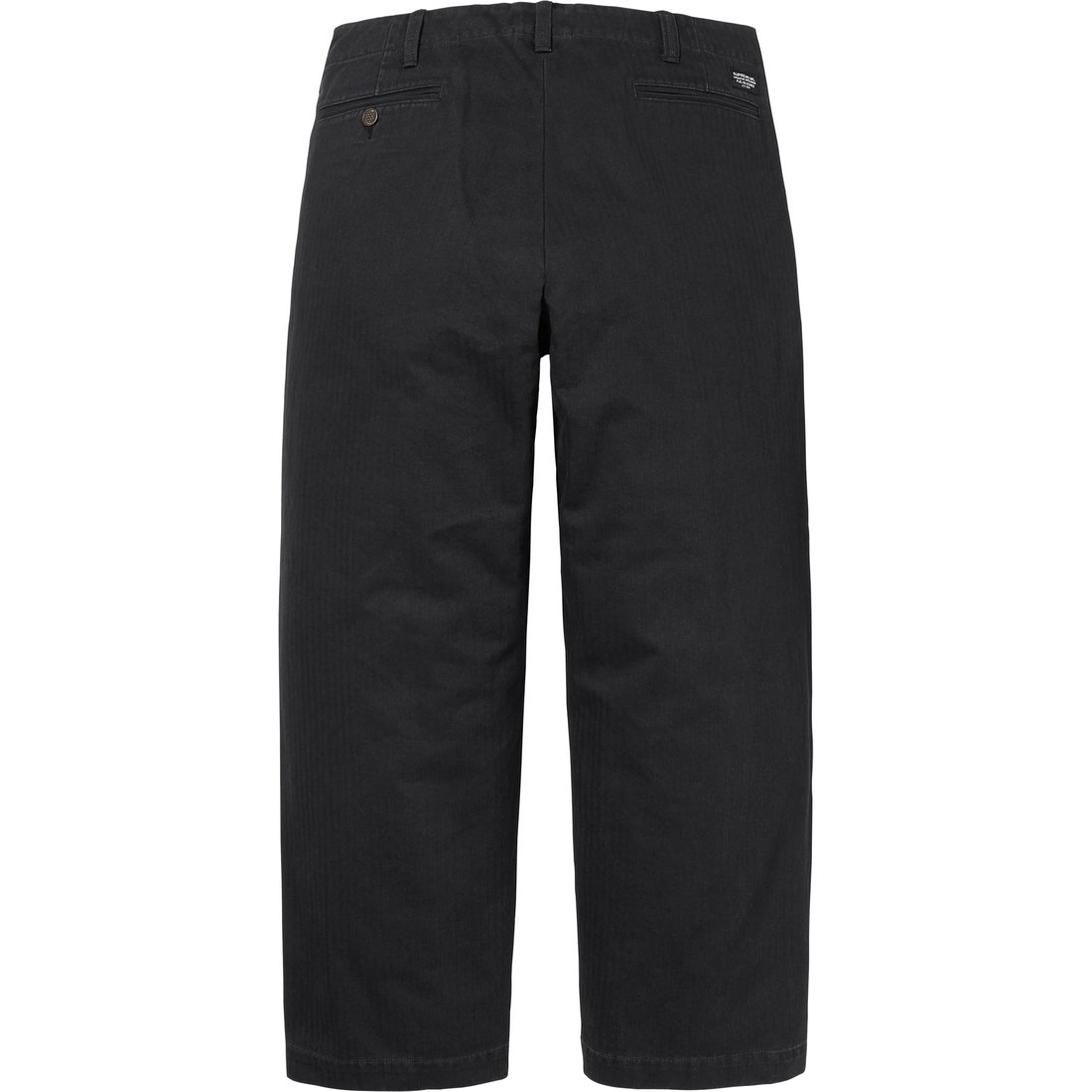 Details on Washed Herringbone Chino Pant Black from fall winter
                                                    2024 (Price is $158)