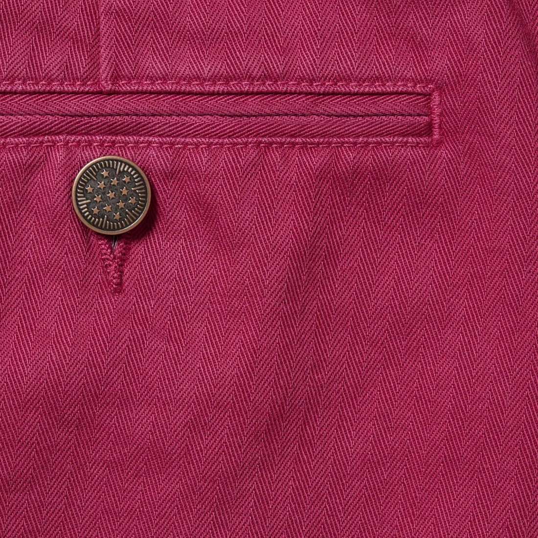 Details on Washed Herringbone Chino Pant Plum from fall winter
                                                    2024 (Price is $158)