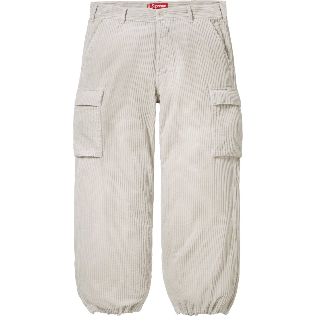 Details on Wide Wale Corduroy Cargo Pant Stone from fall winter
                                                    2024 (Price is $198)