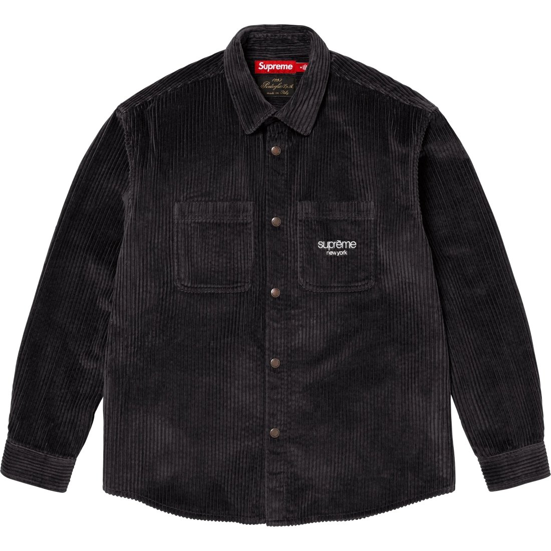 Details on Wide Wale Corduroy Snap Shirt Black from fall winter
                                                    2024 (Price is $168)