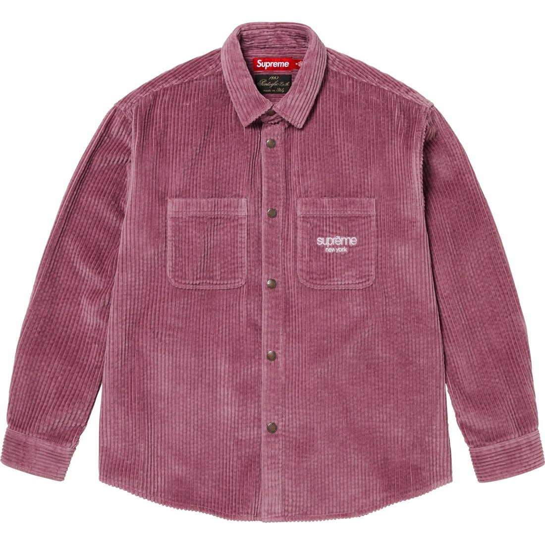 Details on Wide Wale Corduroy Snap Shirt Dusty Pink from fall winter
                                                    2024 (Price is $168)