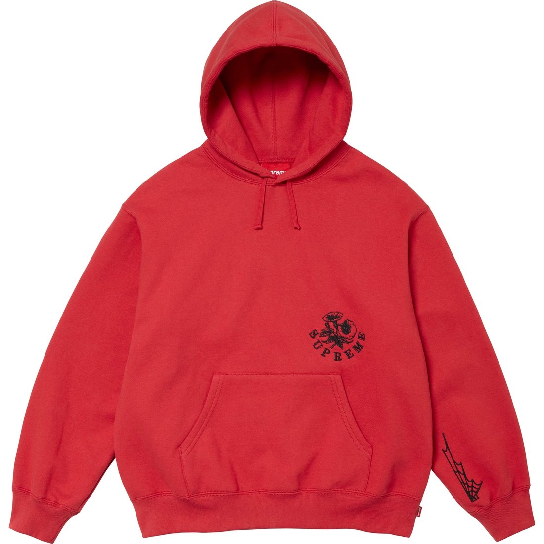 Details on Wild Embroidered Hooded Sweatshirt Burnt Red from fall winter
                                                    2024 (Price is $168)