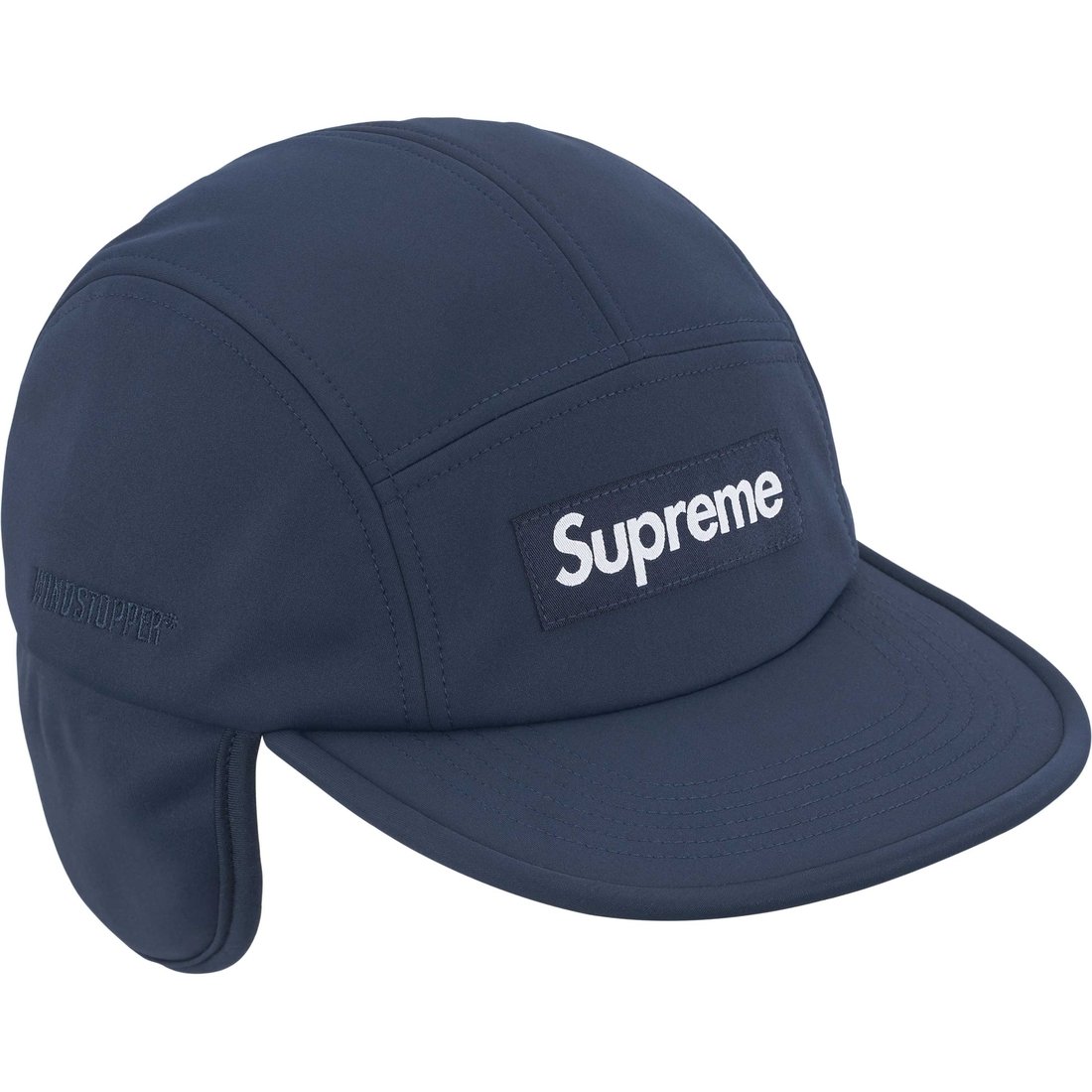 Details on WINDSTOPPER Earflap Camp Cap Navy from fall winter
                                                    2024 (Price is $60)