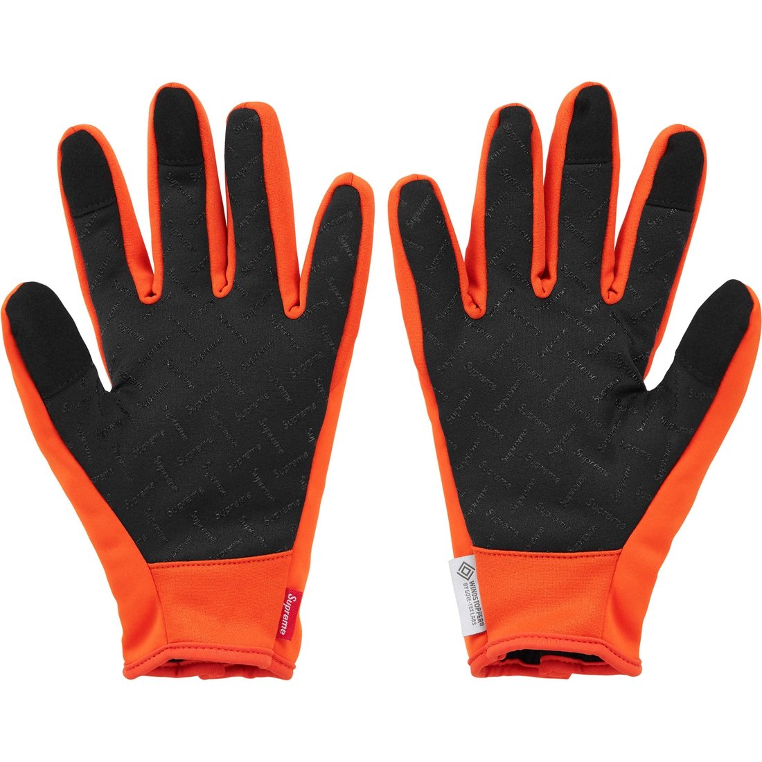 Details on WINDSTOPPER Zip Gloves Orange from fall winter
                                                    2024 (Price is $68)