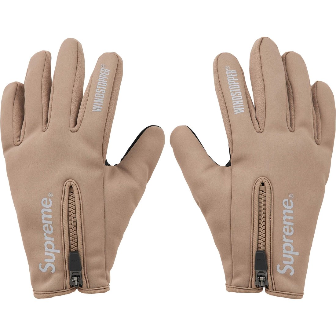 Details on WINDSTOPPER Zip Gloves Taupe from fall winter
                                                    2024 (Price is $68)