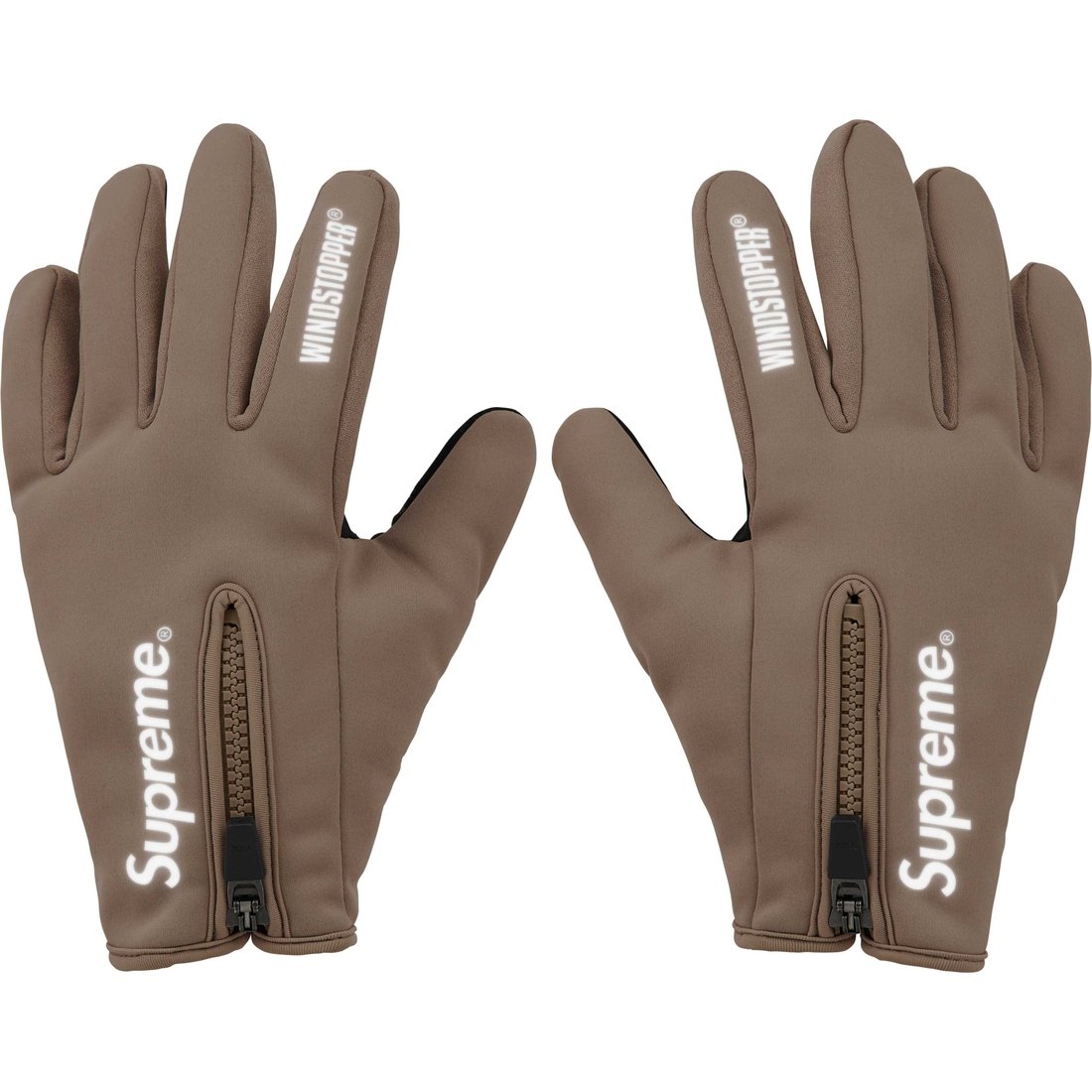 Details on WINDSTOPPER Zip Gloves Taupe from fall winter
                                                    2024 (Price is $68)