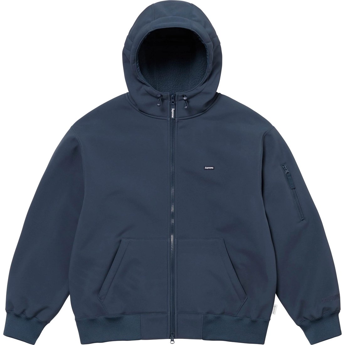 Details on WINDSTOPPER Zip Up Hooded Sweatshirt Navy from fall winter
                                                    2024 (Price is $198)