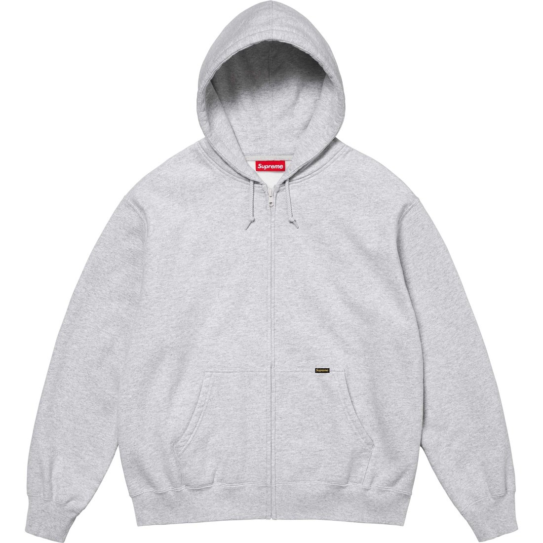 Details on Work Zip Up Hooded Sweatshirt Ash Grey from fall winter
                                                    2024 (Price is $138)